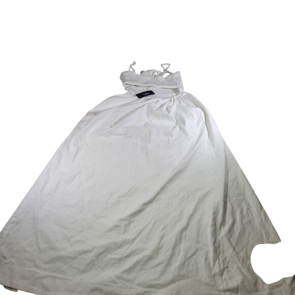 Lulus White Maxi Dress With Smocked Bodice & Adjustable Straps Size XS - Picture 7 of 7